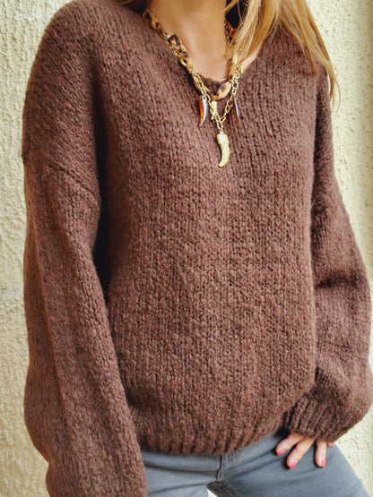 Pull maille chocolat
