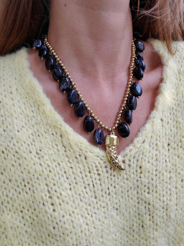 Collier CALIRA - doré | noir