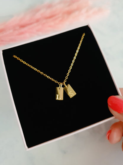 Collier plaque(s) initiale(s)