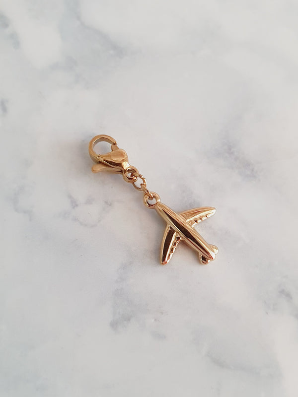 Charm avion - doré