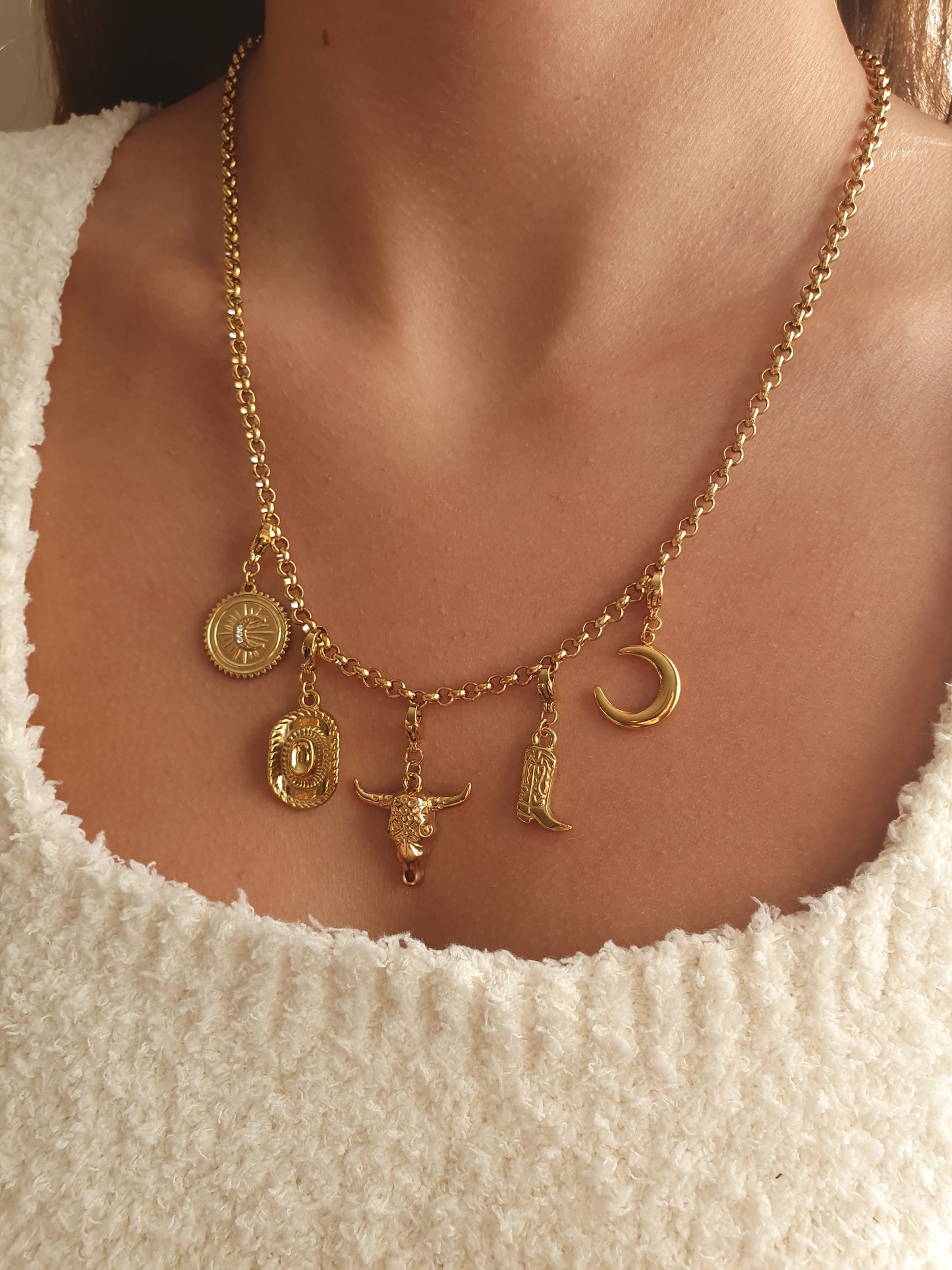 Collier SOLENA (personnalisable) - doré