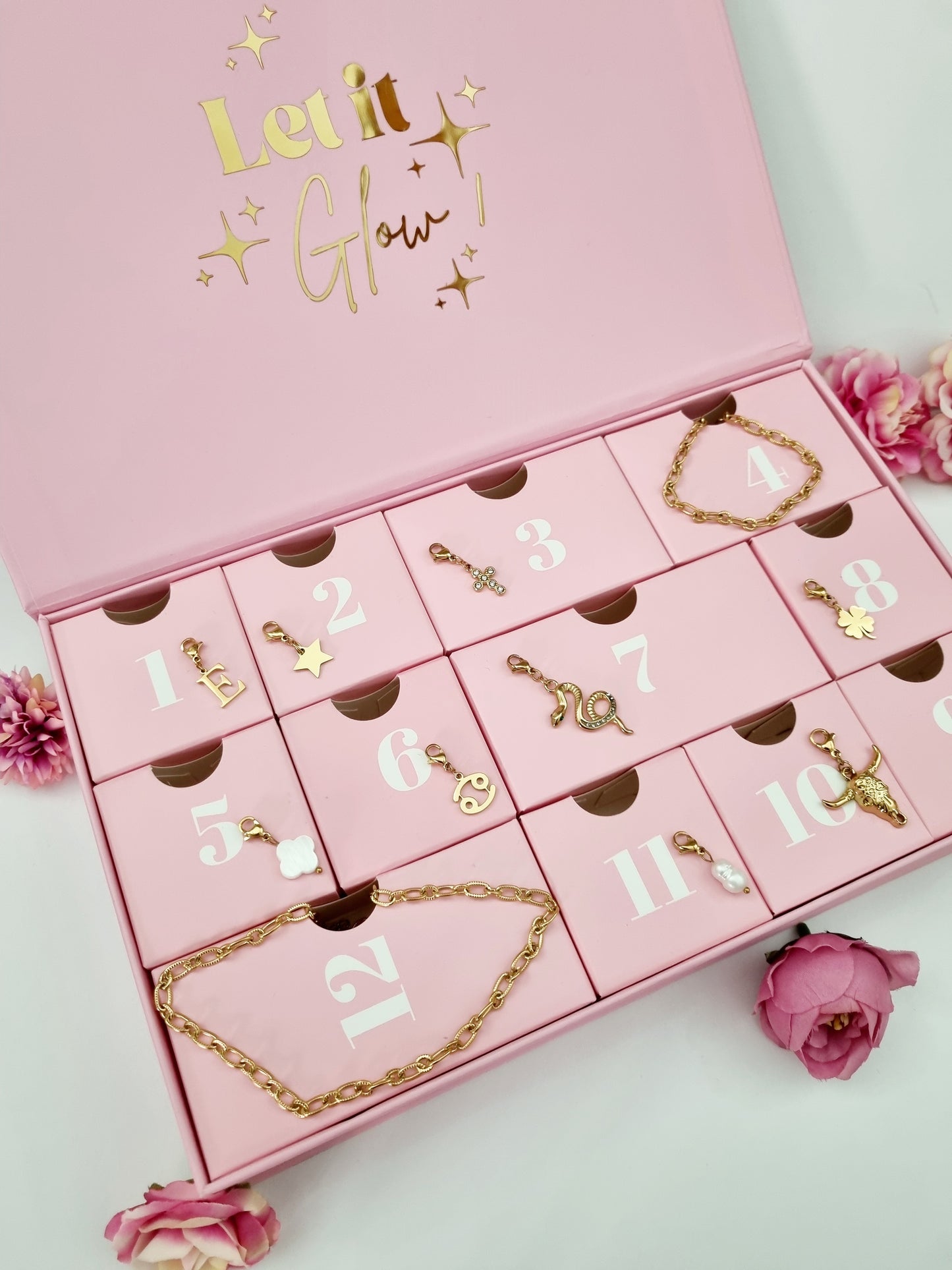 Calendrier de l’Avent personnalisé - Bijou charms | 12 cases