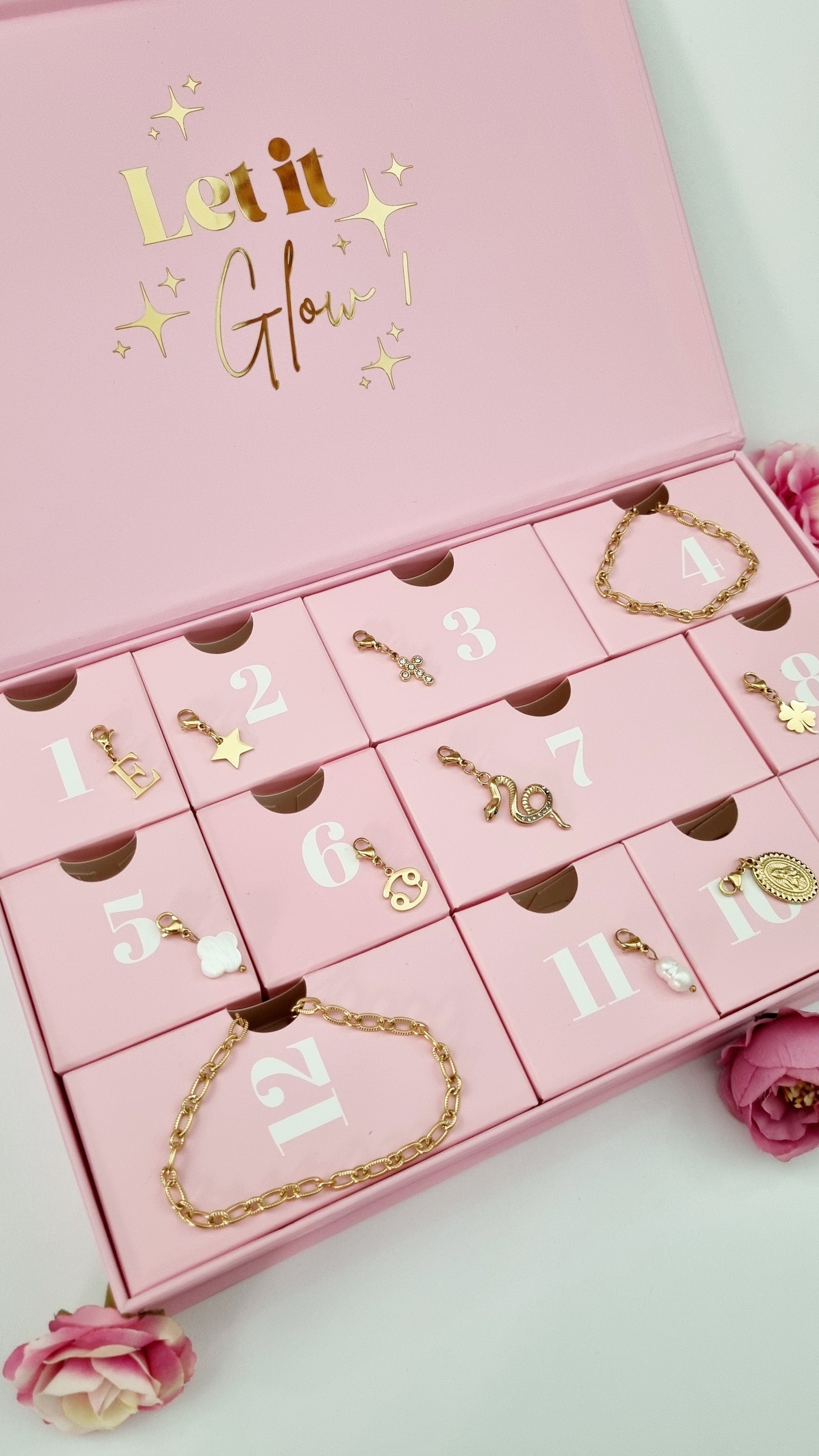 Calendrier de l’Avent personnalisé - Bijou charms | 12 cases