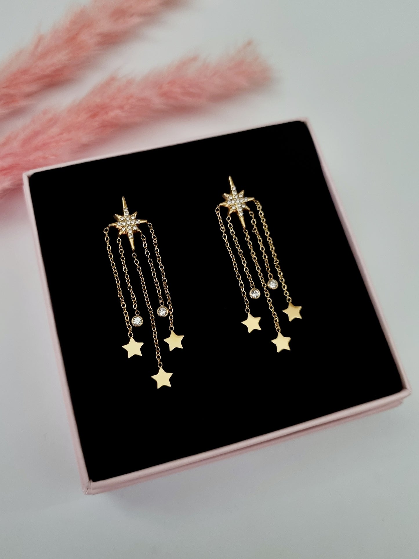 Boucles d'oreilles éclats étoilés - doré