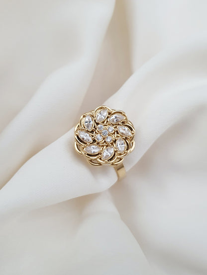 Bague rotative anti-stress Paix tourbillonante - doré