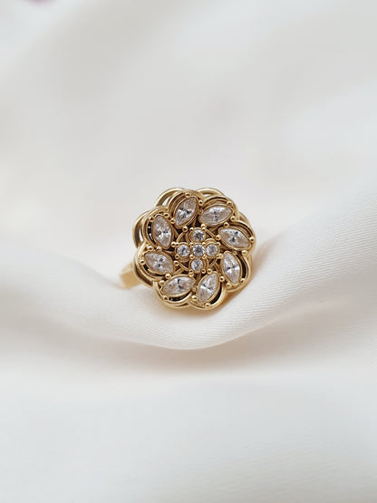 Bague rotative anti-stress Paix tourbillonante - doré