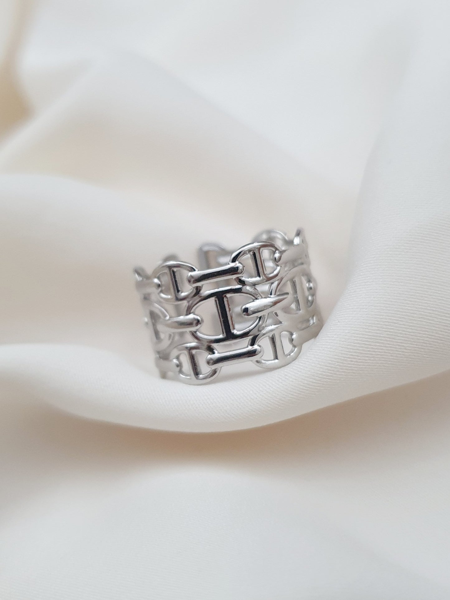 Bague AGATA triple rangs - argenté
