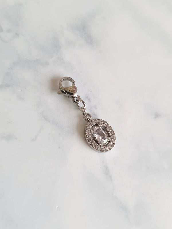 Charm goutte zircons - argenté | Premium