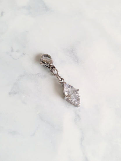 Charm losange zircons - argenté | Premium