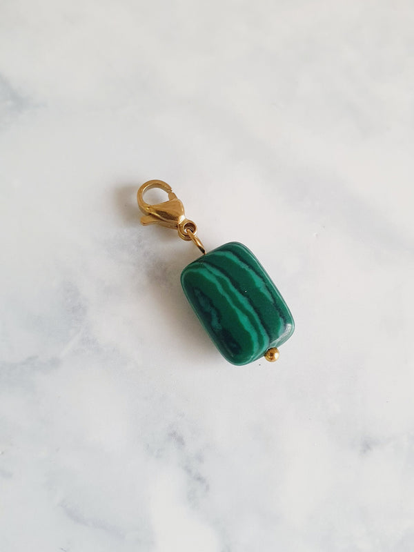 Charm pavé Malachite - Coloris au choix