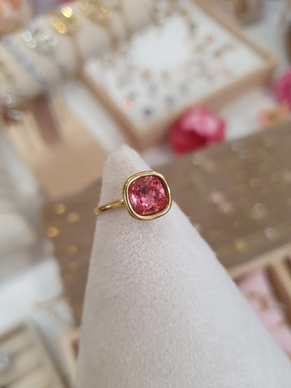 Bague en cristal - doré | Coloris au choix