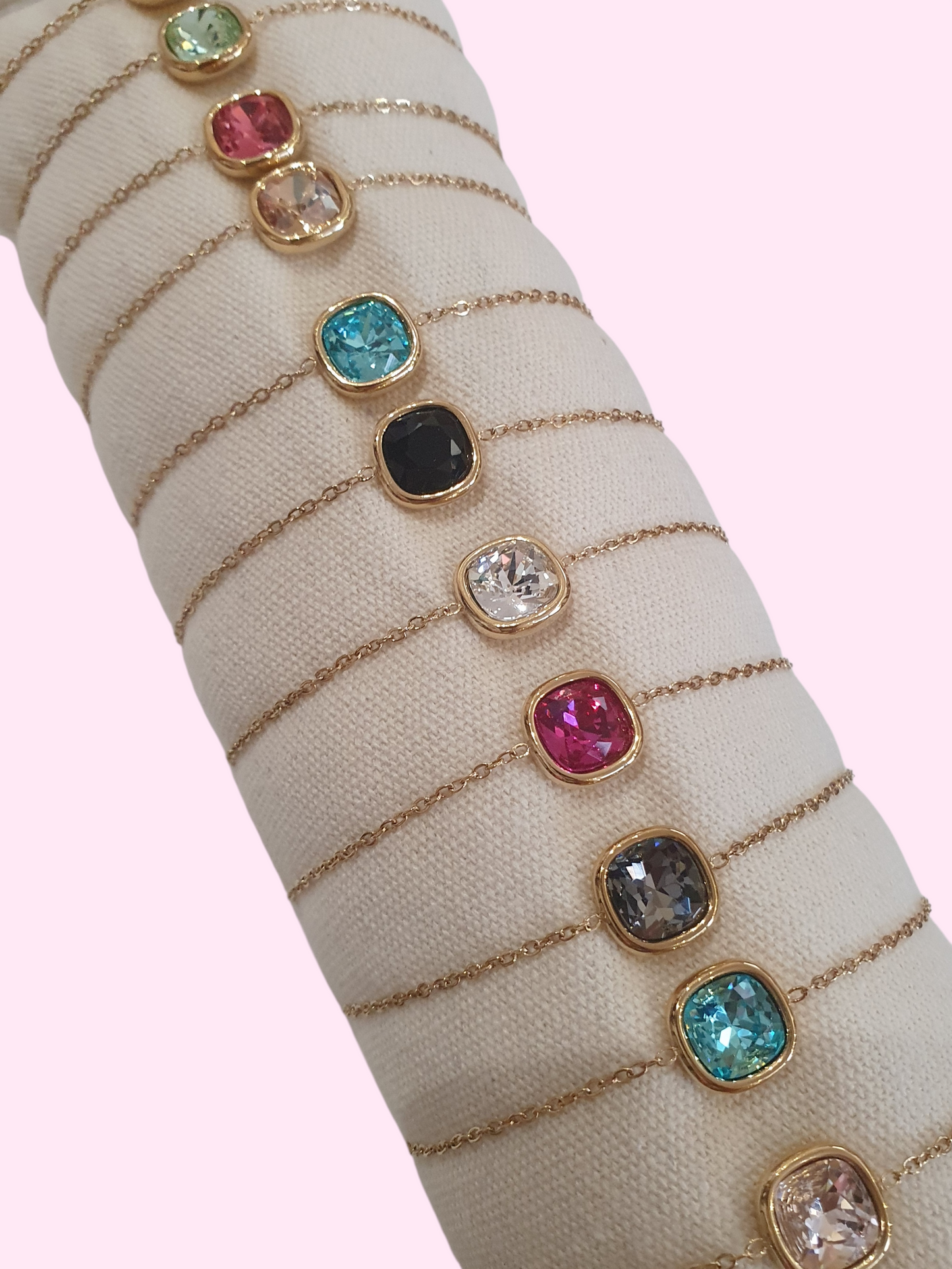 Bracelet en cristal - doré | Coloris au choix