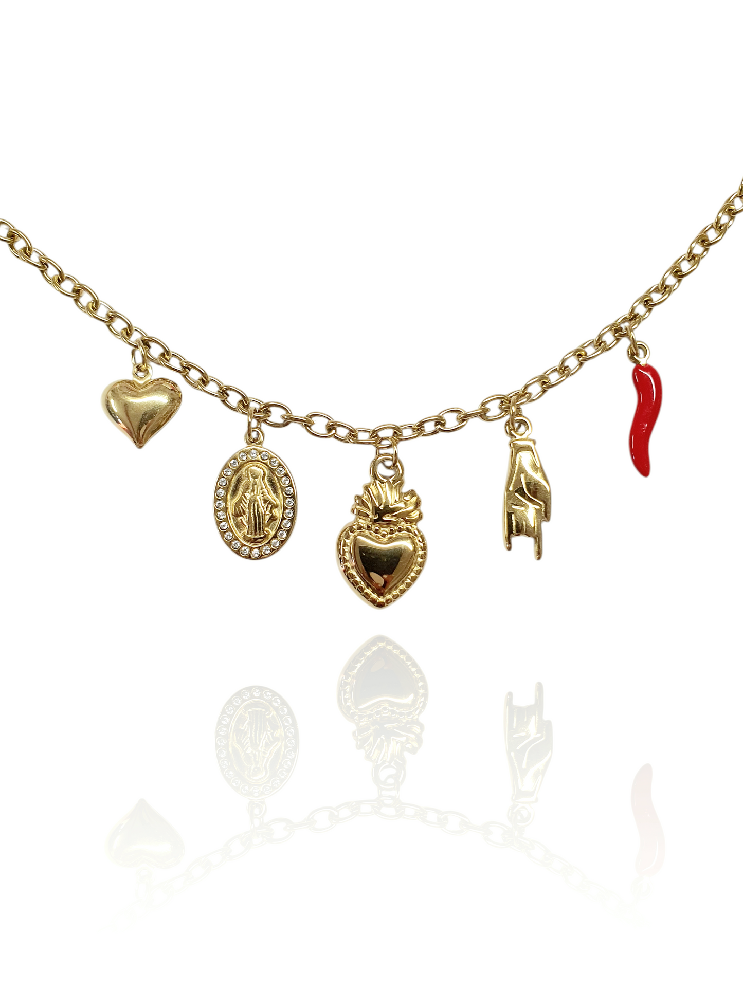 Bracelet breloques protectrices - doré | Modèle A
