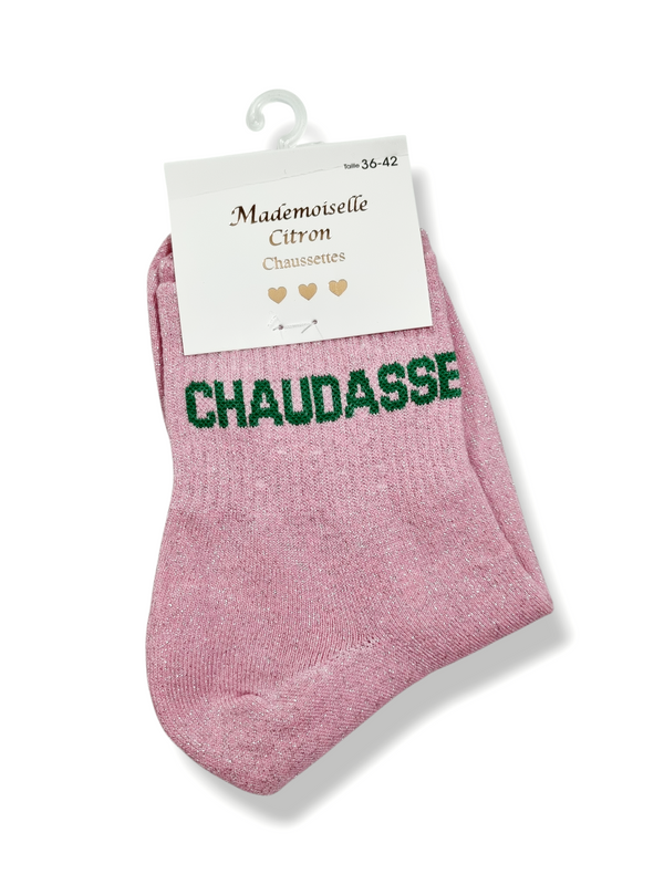Chaussettes pailletées à message CHAUDASSE | Couleur aléatoire