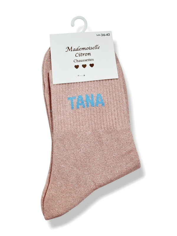 Chaussettes pailletées à message TANA | Couleur aléatoire