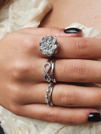 Bague rotative anti-stress AVA – argenté