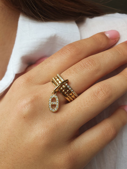 Bague empilable SOLÉANE - doré