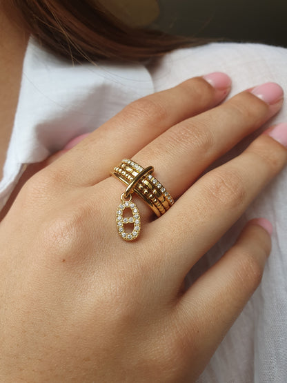 Bague empilable SOLÉANE - doré