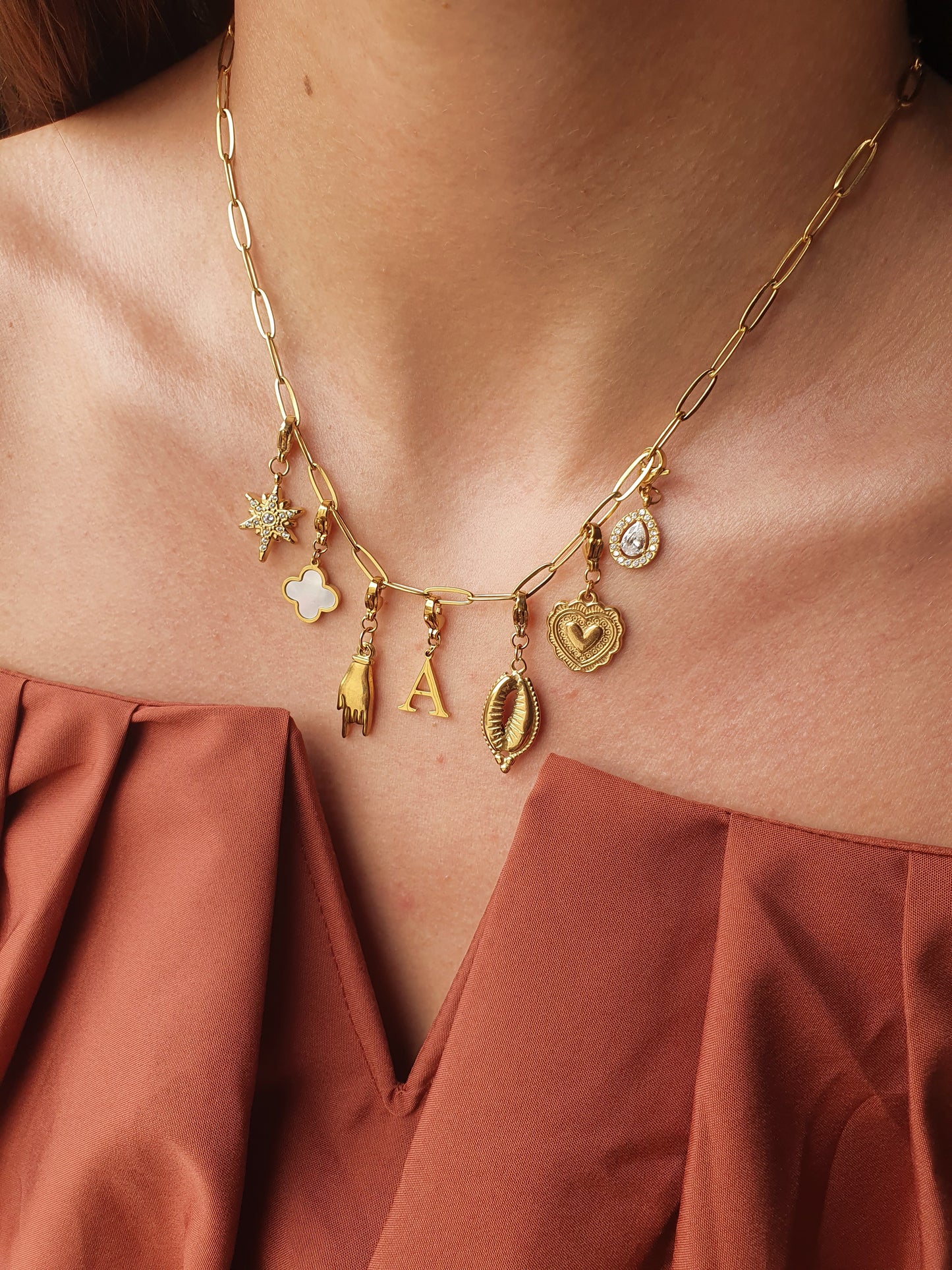 Collier SYLORA (personnalisable) - doré