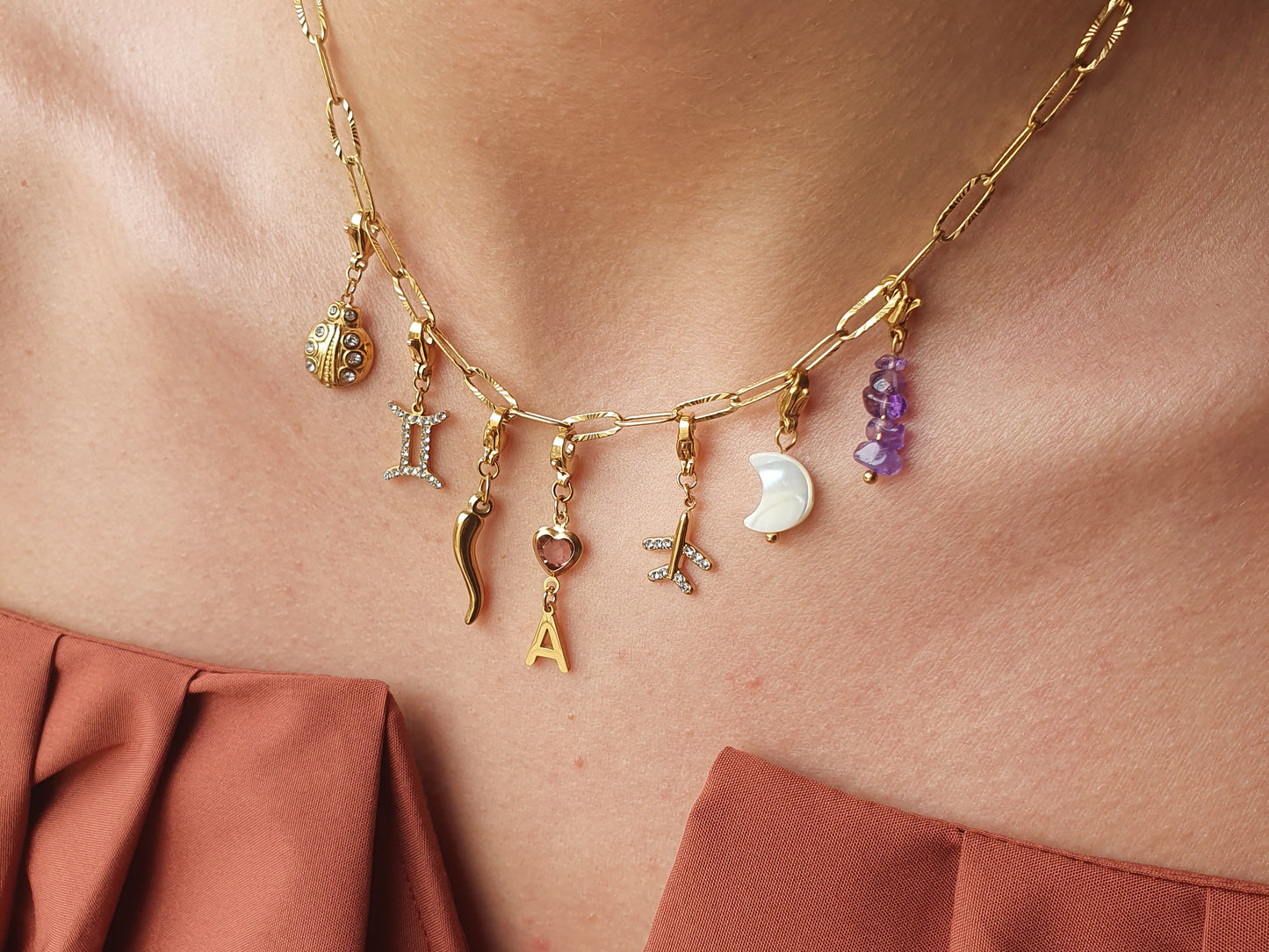 Collier ALYNE (personnalisable) - doré