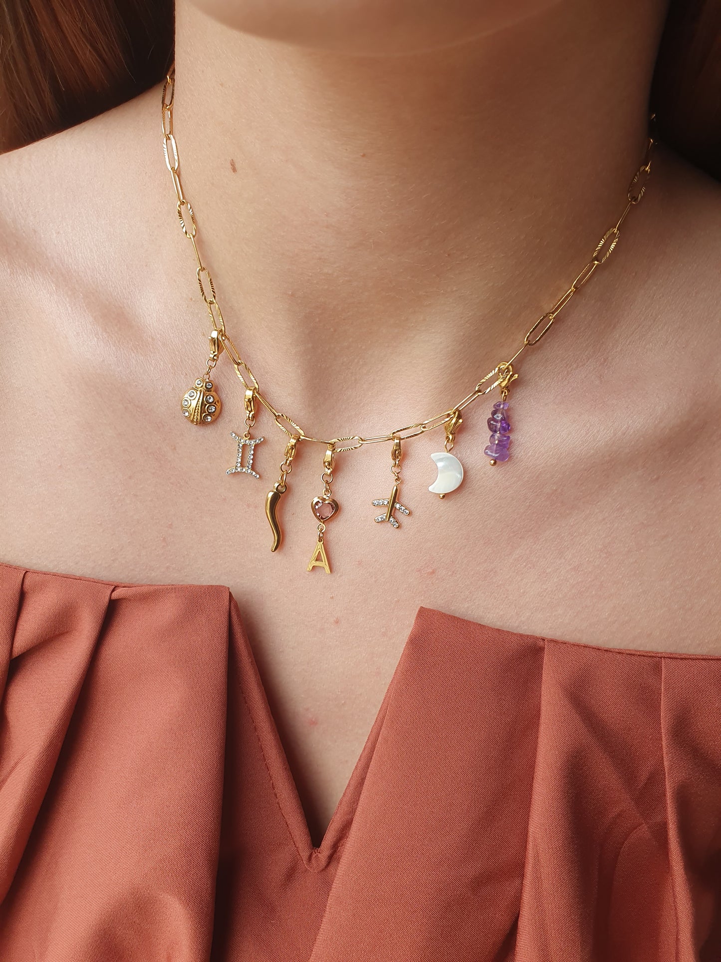 Collier ALYNE (personnalisable) - doré