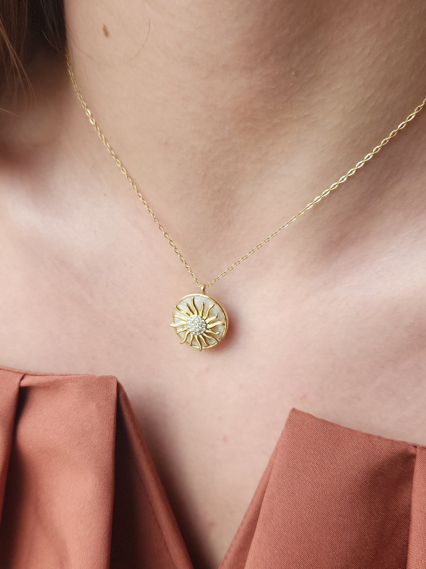 Collier rotative anti-stress SOLÉRO - doré