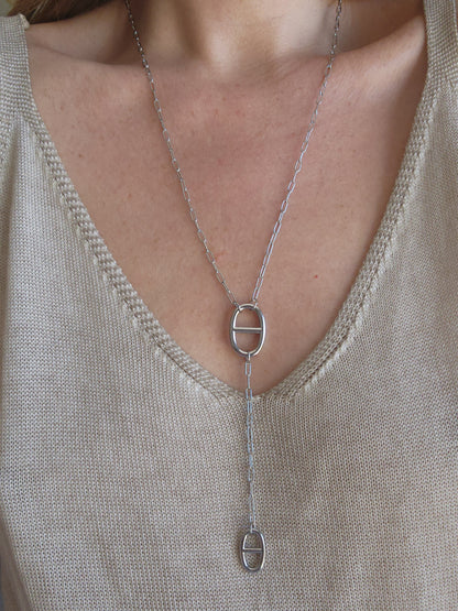 Sautoir AGATA – argenté
