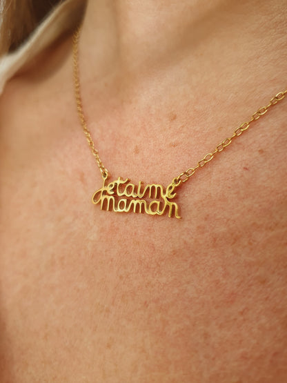 Collier je t'aime Maman
