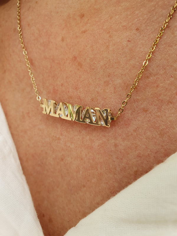 Collier MAMAN zircons