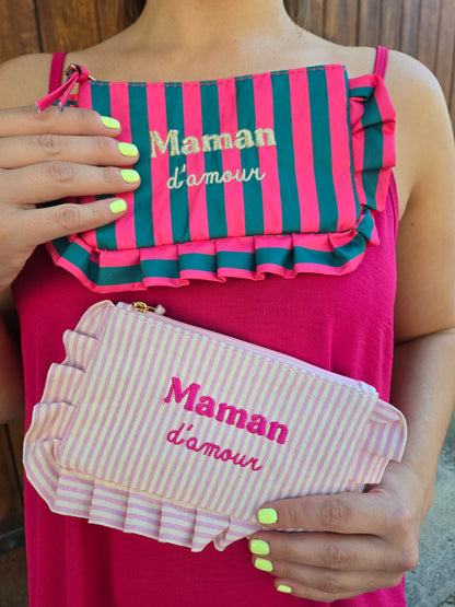 Pochette à rayures "Maman d’amour"
