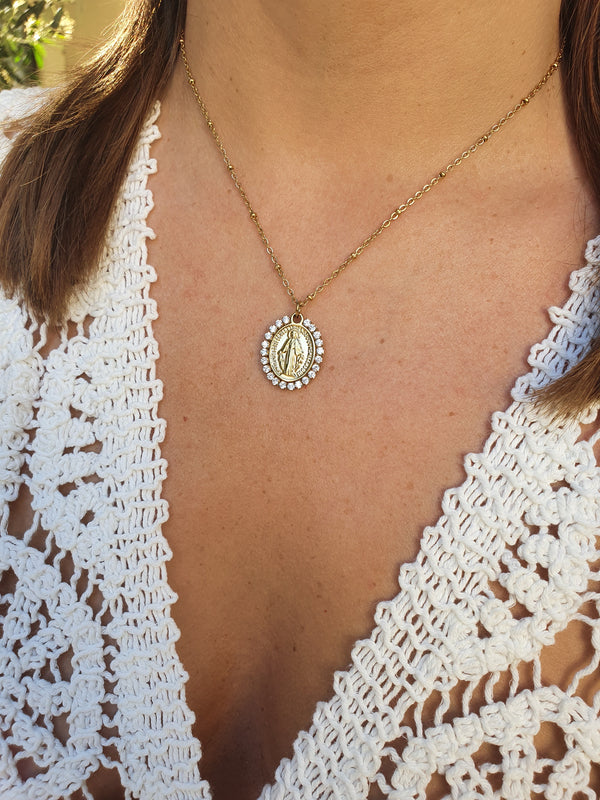 Collier Madonna & zircons