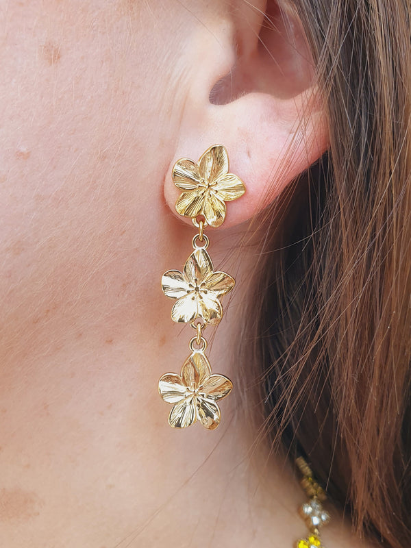 Boucles d’oreilles FLEURIS – doré