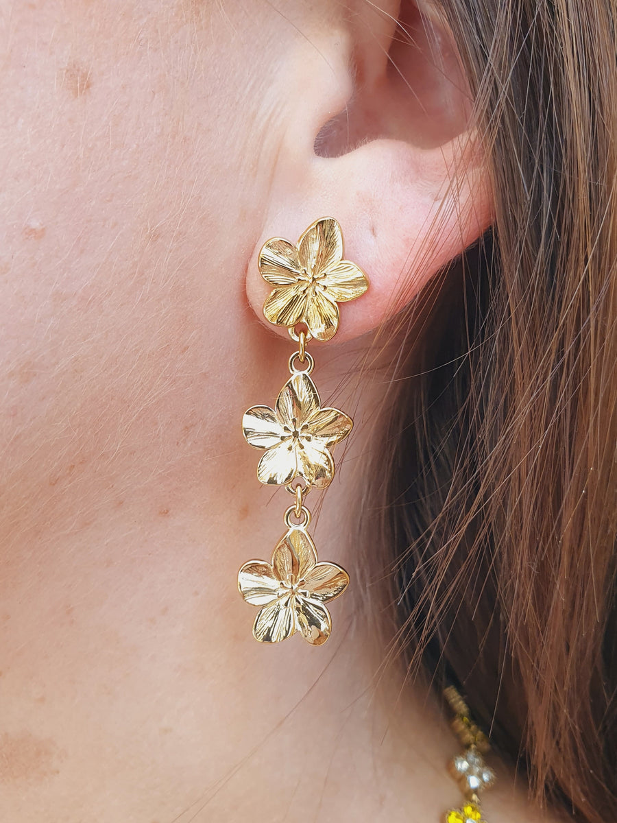 Boucles d’oreilles FLEURIS – doré