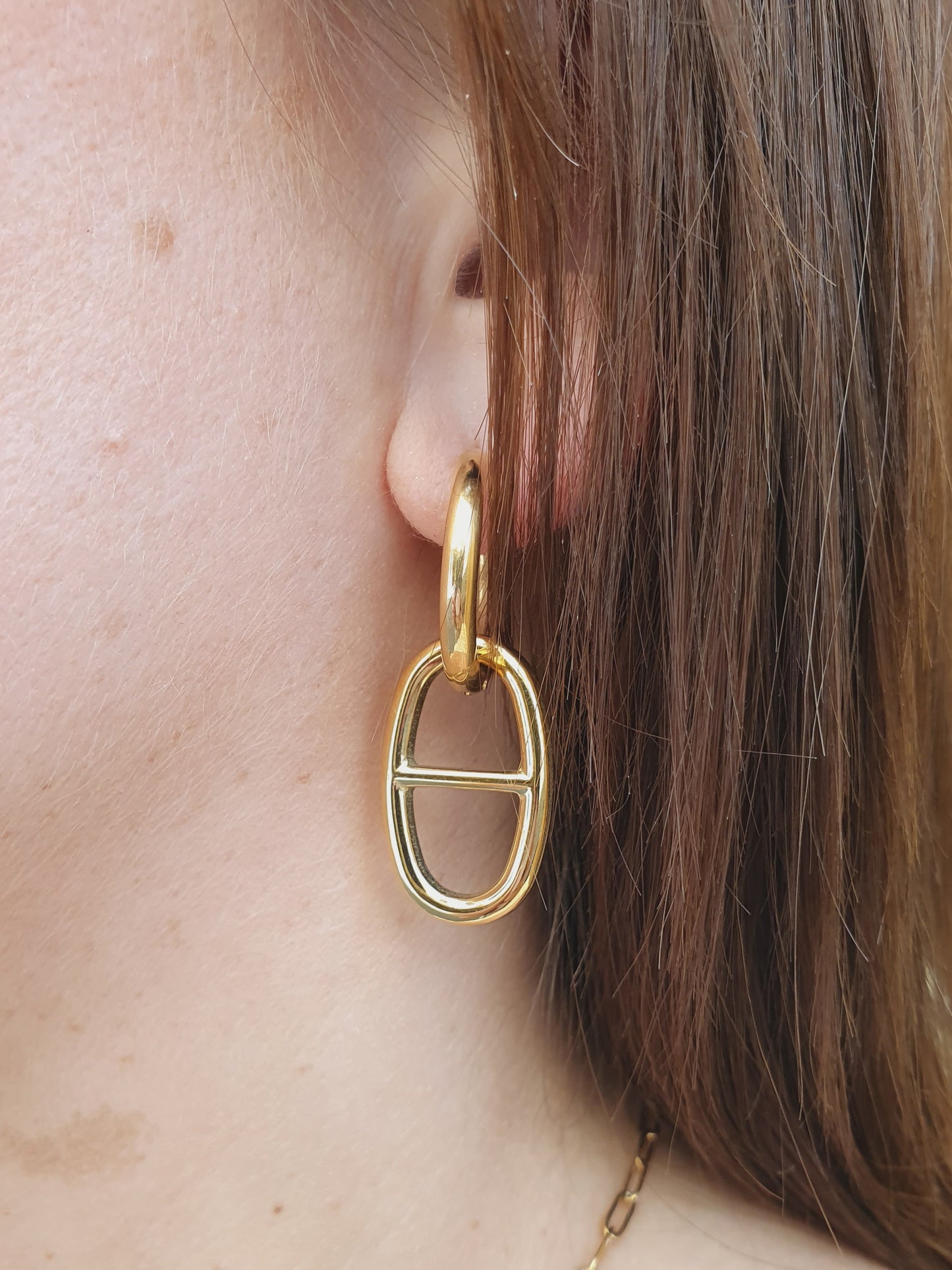 Boucles d’oreilles maille marine - doré
