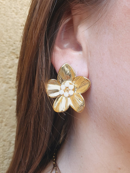 Boucles d’oreilles BALI perlée