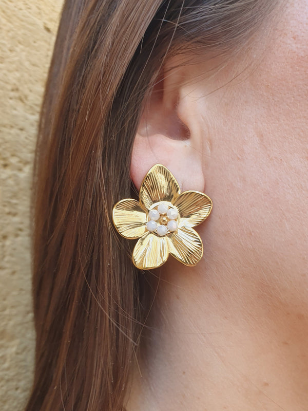 Boucles d’oreilles BALI perlée