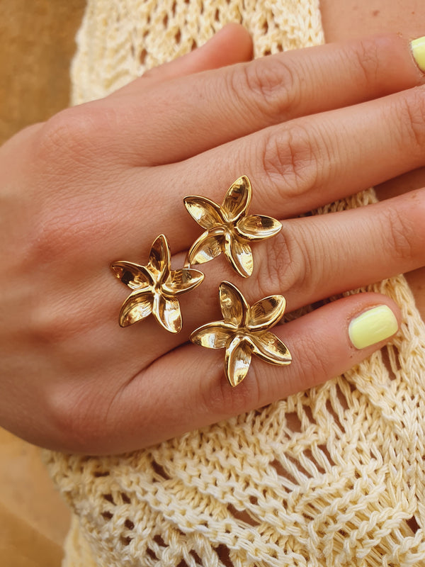 Bague trio de fleurs
