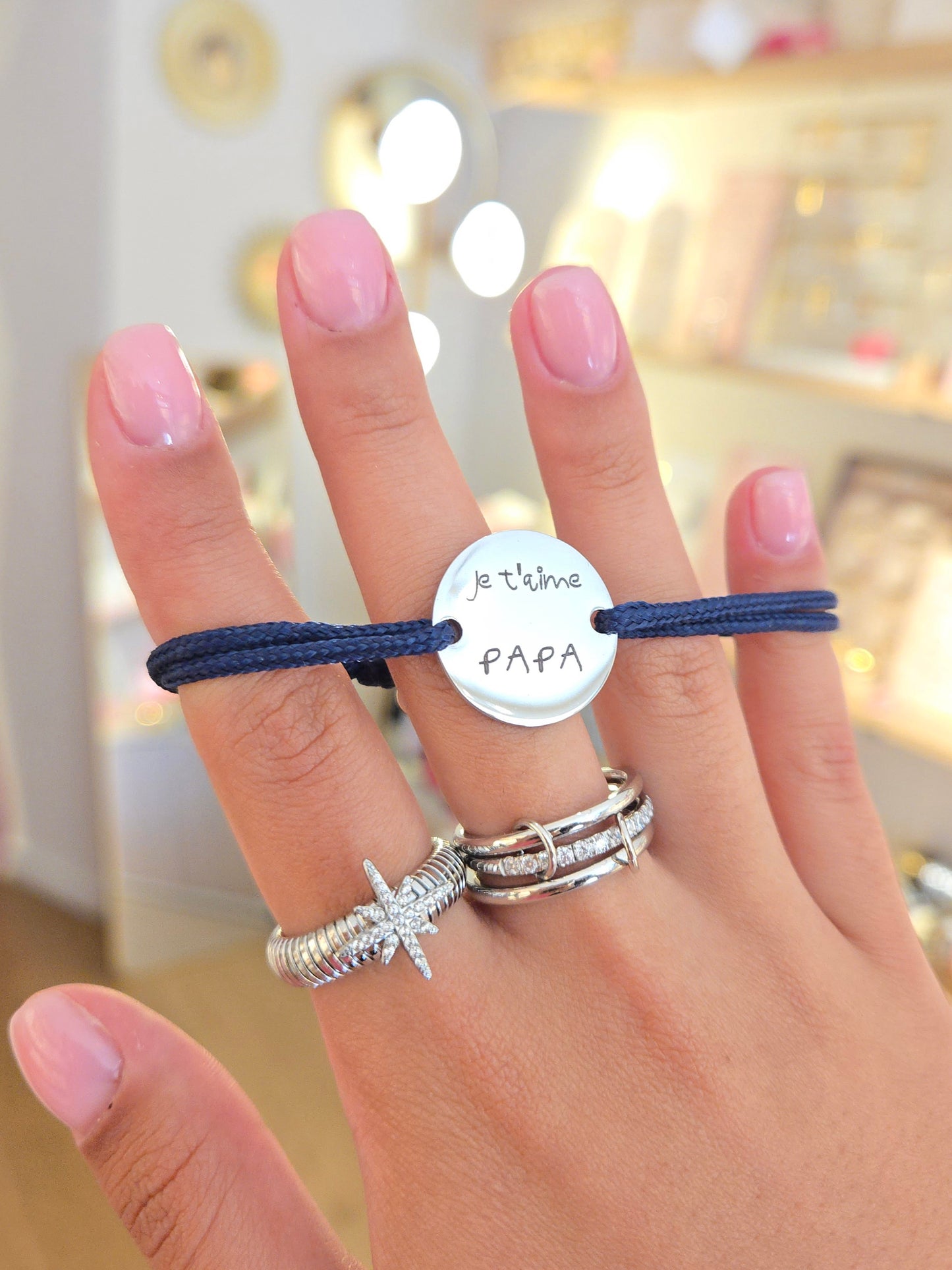 Bracelet cordon a graver - argenté | Coloris au choix
