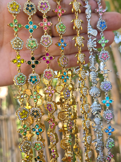 Collier ras de cou TAORMINA - tons roses