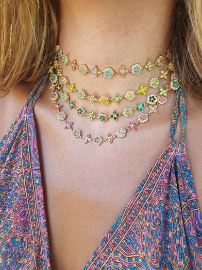 Collier ras de cou TAORMINA - multicolore
