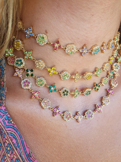 Collier ras de cou TAORMINA - multicolore