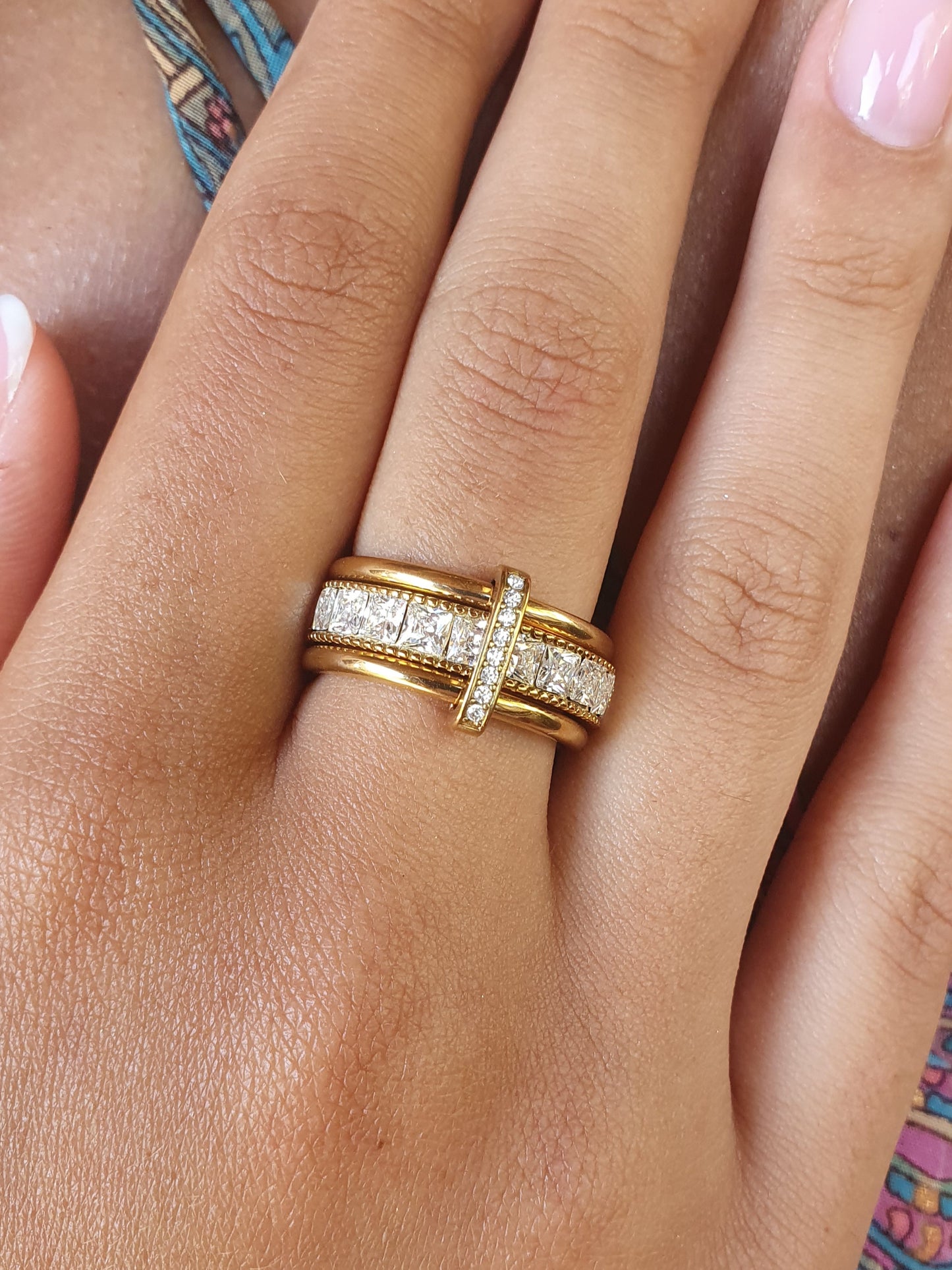 Bague empilable DIAMANTINA - doré