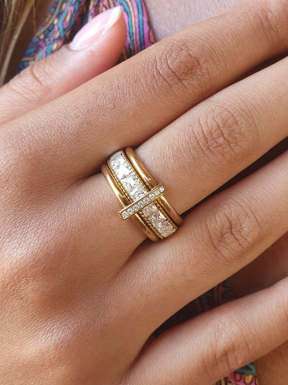 Bague empilable DIAMANTINA - doré