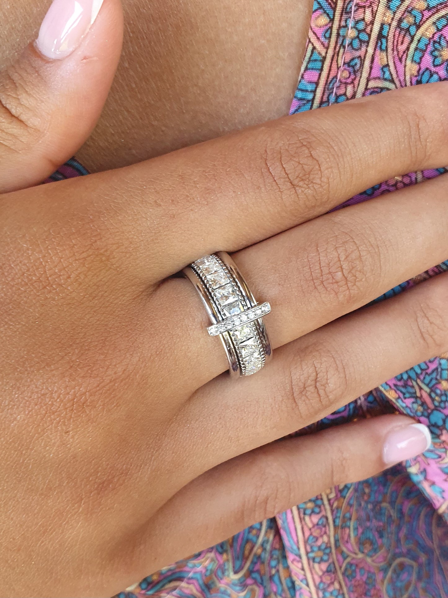 Bague empilable DIAMANTINA - argenté