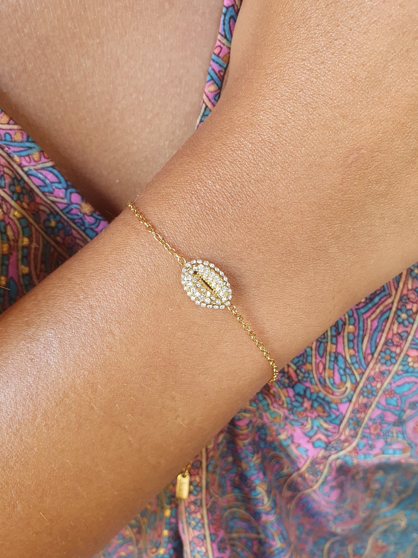 Bracelet coquillage zircons