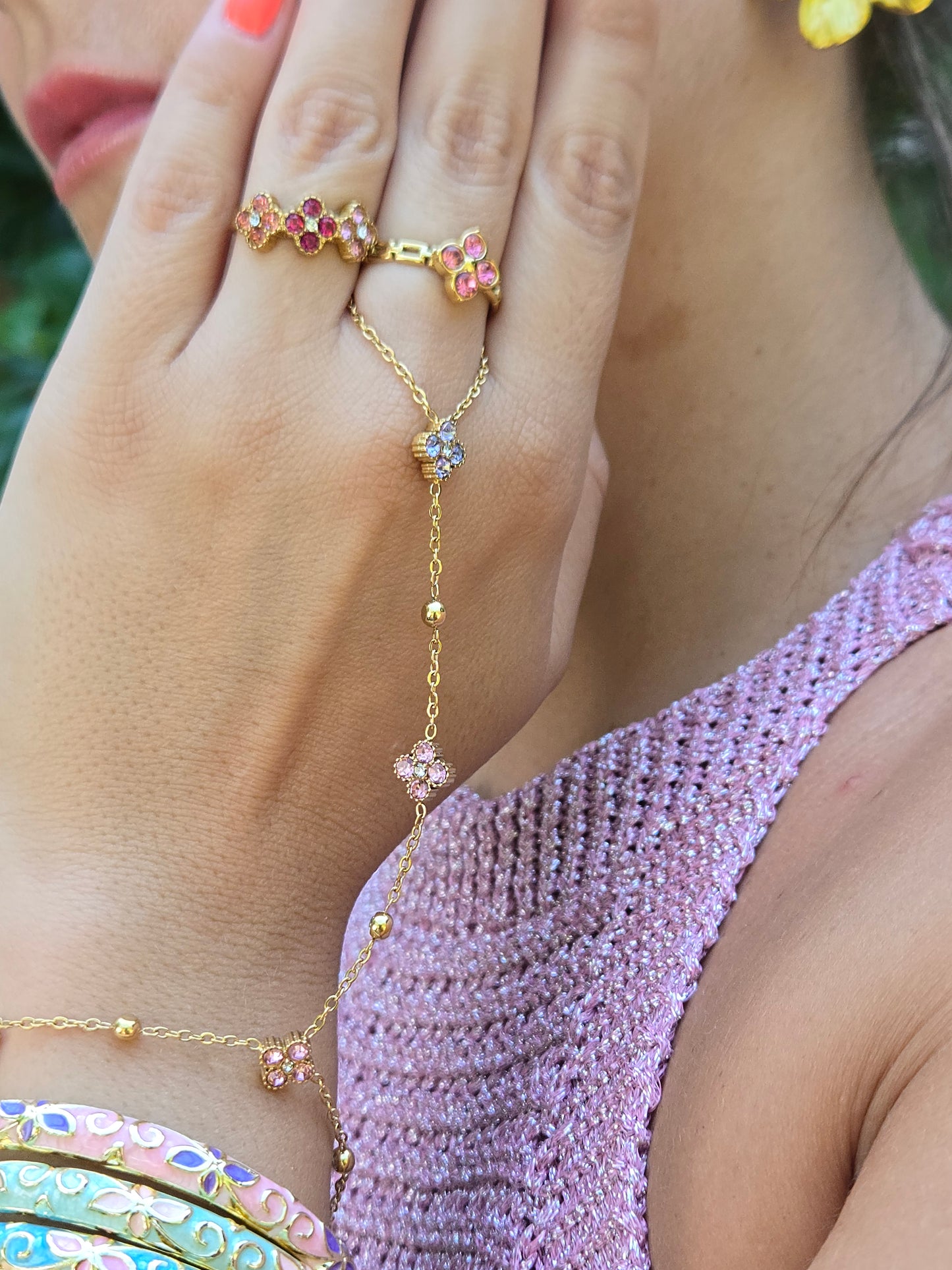 Bijou de main LUREXIA - parme rosé