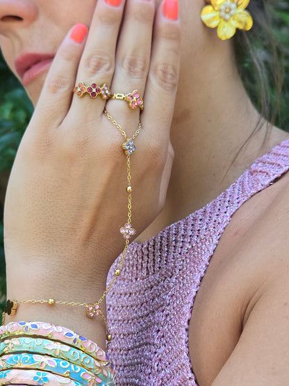 Bijou de main LUREXIA - parme rosé