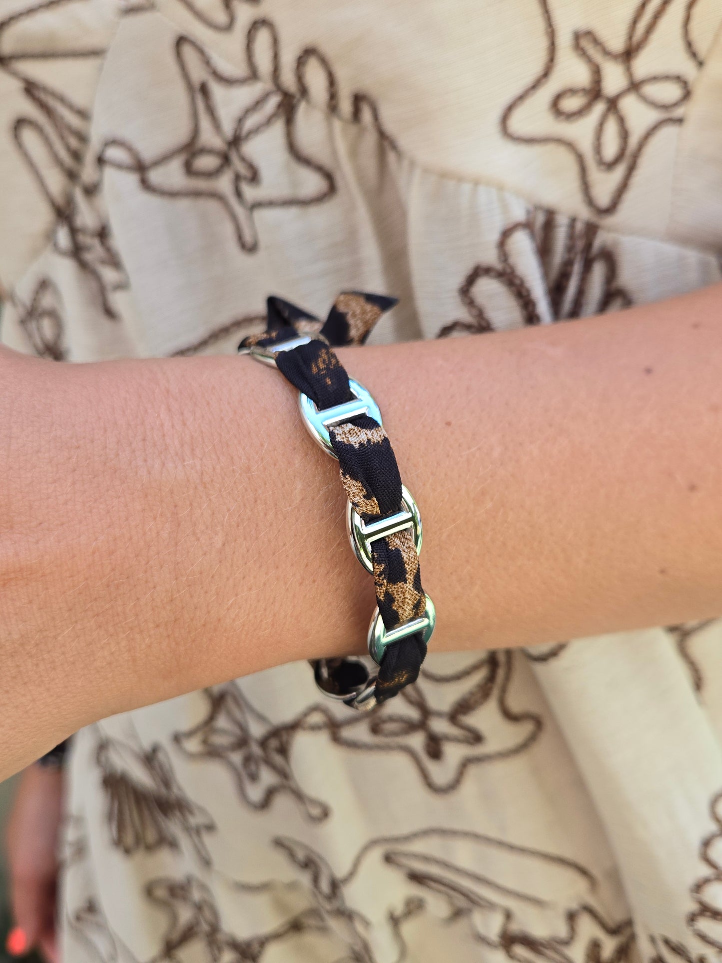 Bracelet BAHIA léopard - argenté