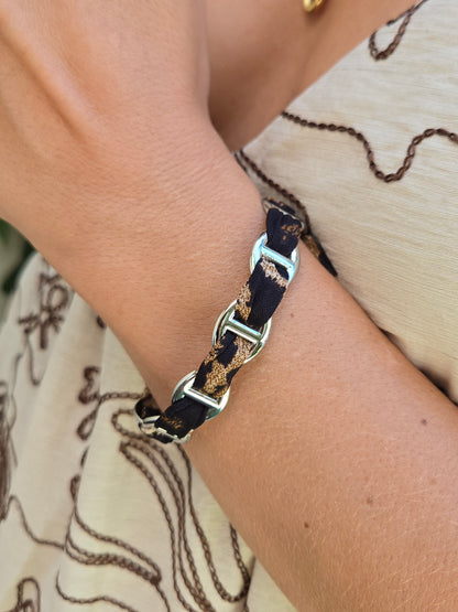 Bracelet BAHIA léopard - argenté
