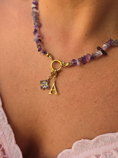 Collier ORPHÉA VIOLA (personnalisable)